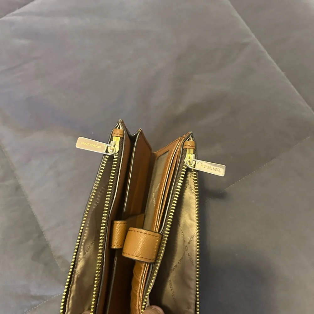 Michael Kors Signature Zip-Around Travel Wallet - Brown Monogram